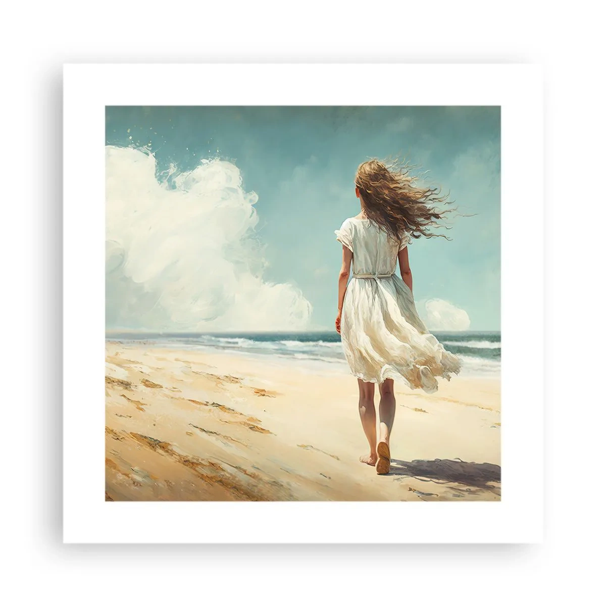 Poster - Der Sonne und dem Wind begegnen - 40x40 cm