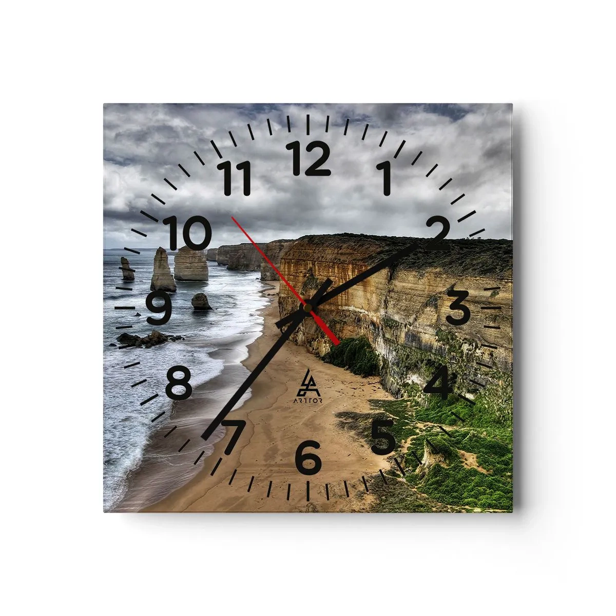 Wanduhr - Glasuhr - Rohe Schönheit - 40x40 cm