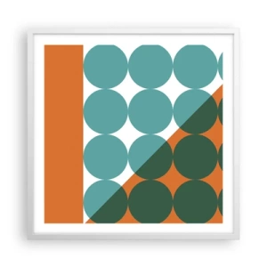 Poster in einem weißen Rahmen - Nach oben und schräg - 60x60 cm