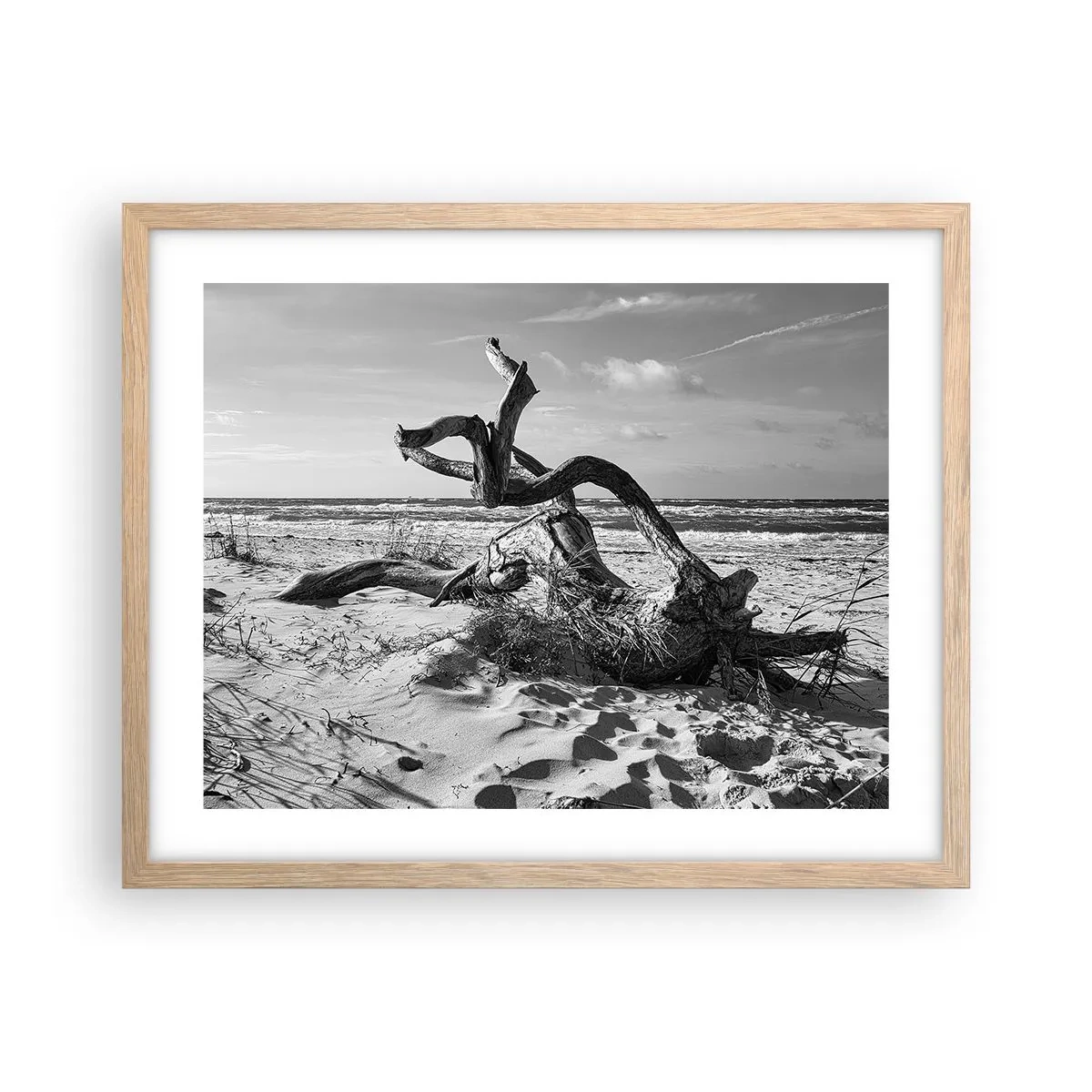Poster in einem Rahmen aus heller Eiche - Meeresskulptur - 50x40 cm