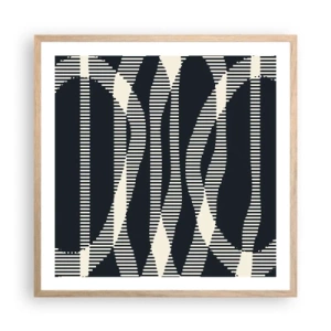 Poster in einem Rahmen aus heller Eiche - Ein Versuch, die Dunkelheit zu durchbrechen - 60x60 cm