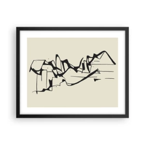 Poster in einem schwarzem Rahmen - Vielleicht eine Landschaft - 50x40 cm