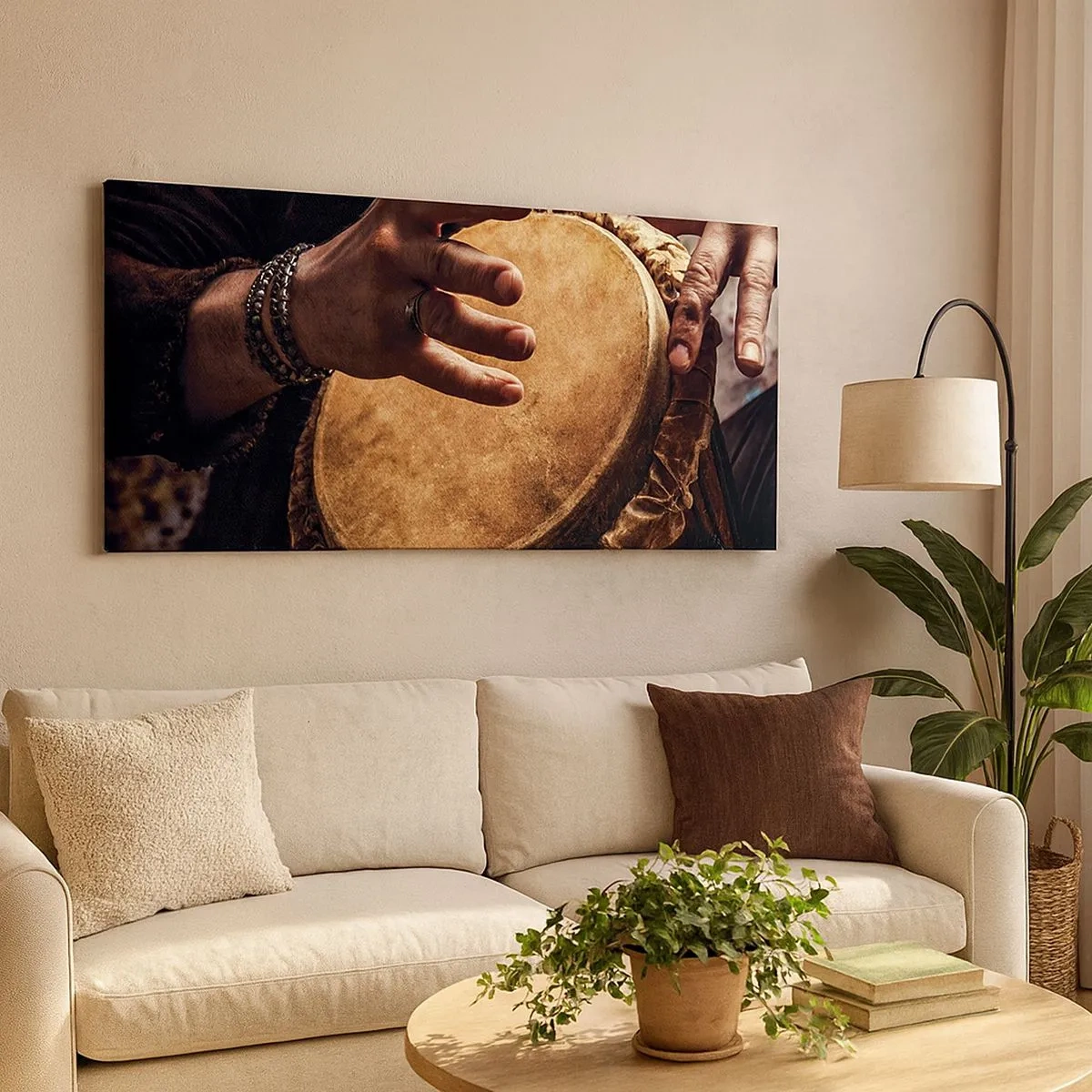 Bild auf Leinwand - Leinwandbild - Im Rhythmus des Herzens - 100x40 cm