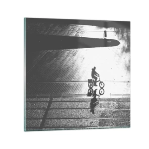 Glasbild - Bild auf glas - Vor sich hin durch die Stadt - 60x60 cm