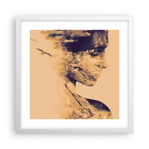 Poster in einem weißen Rahmen - Von Natur aus schön - 40x40 cm