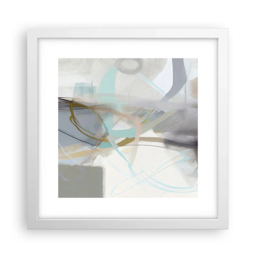 Poster in einem weißen Rahmen - Neblige Abstraktion - 30x30 cm