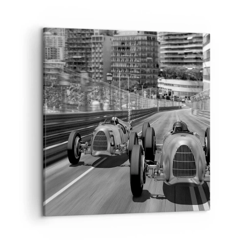 Bild auf Leinwand - Leinwandbild - Vor langer Zeit in Monte Carlo - 50x50 cm