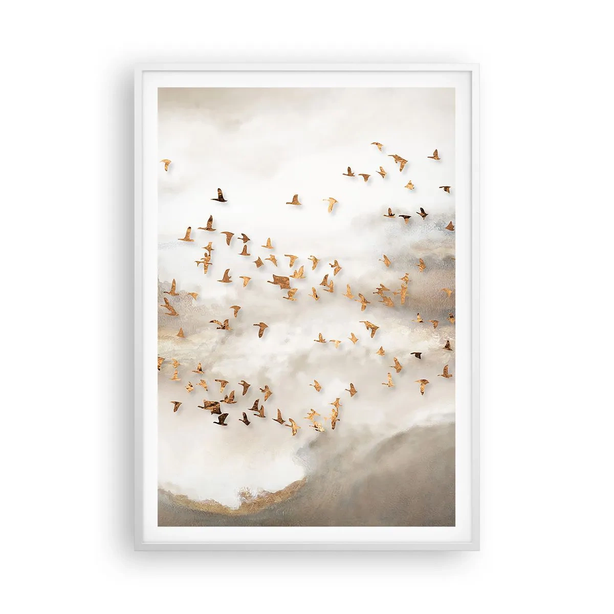 Poster in einem weißen Rahmen - Es ist schon die Zeit… - 70x100 cm