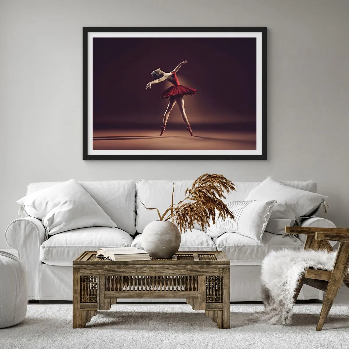 Poster in einem schwarzem Rahmen - Eine Primaballerina - 50x40 cm