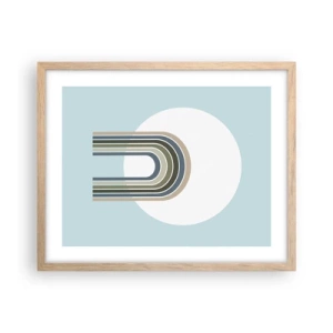 Poster in einem Rahmen aus heller Eiche - Unwiderstehliche Anziehungskraft - 50x40 cm