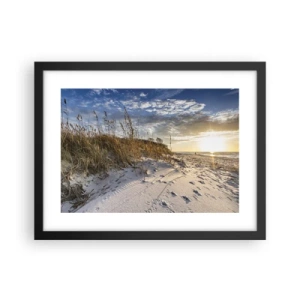 Poster in einem schwarzem Rahmen - Einladung zu einem Spaziergang - 40x30 cm