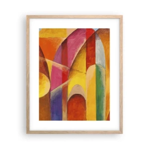 Poster in einem Rahmen aus heller Eiche - Kathedrale der Sonne - 40x50 cm