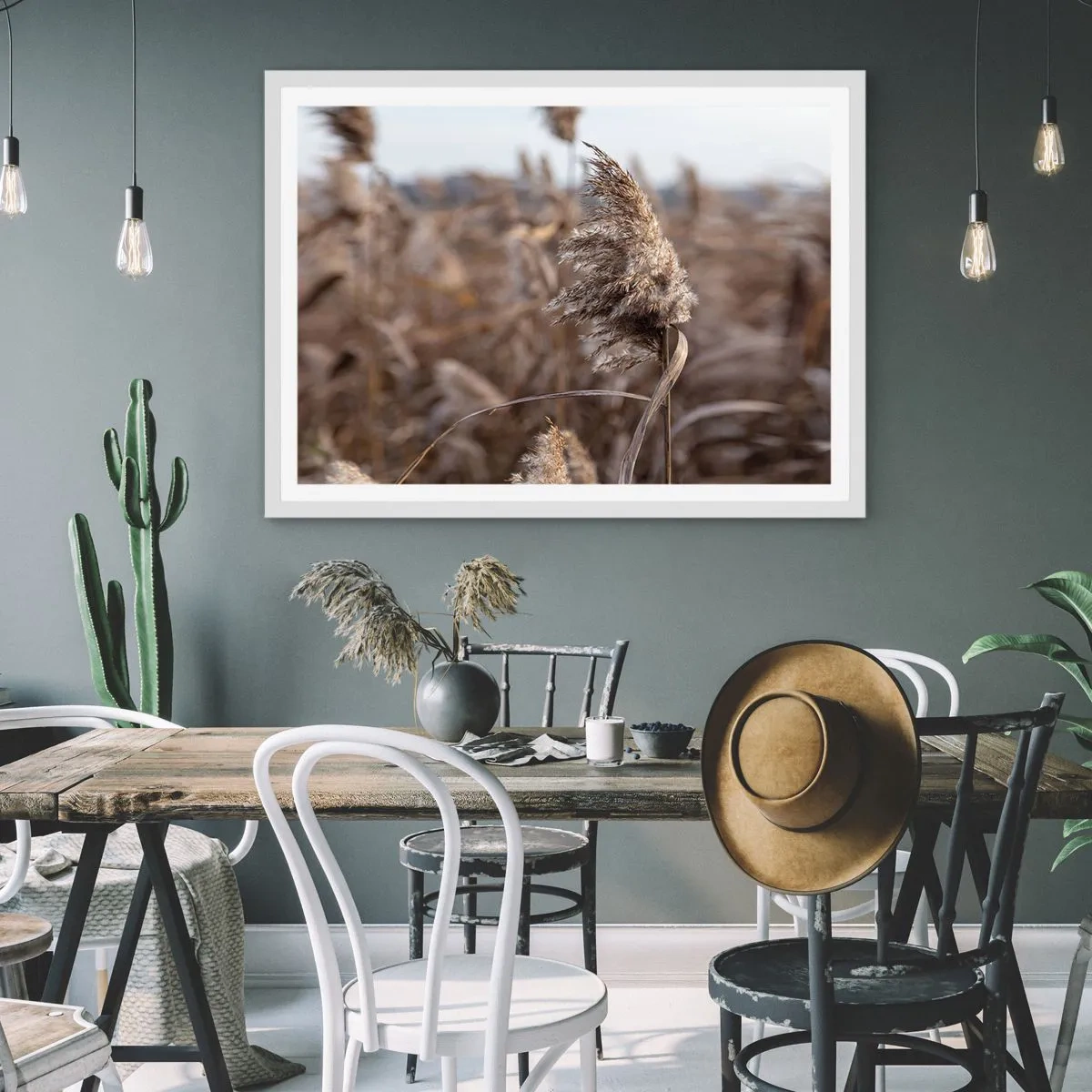 Poster in einem weißen Rahmen - Zeit, mit dem Wind zu gehen - 100x70 cm