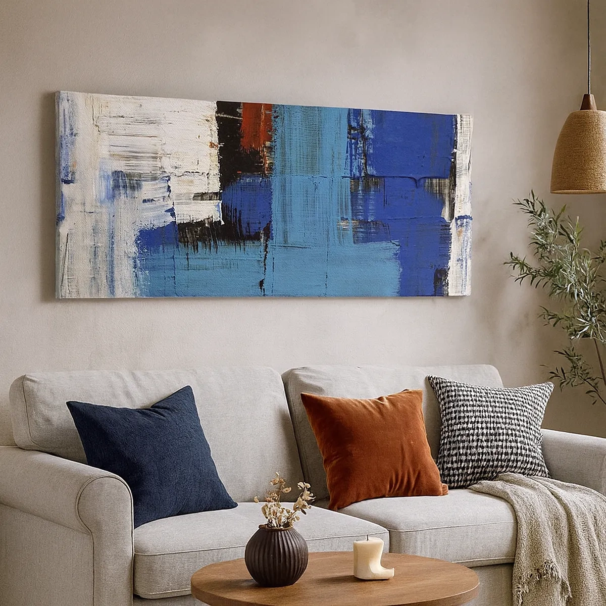 Bild auf Leinwand - Leinwandbild - Geheimnis ist blau - 30x30 cm