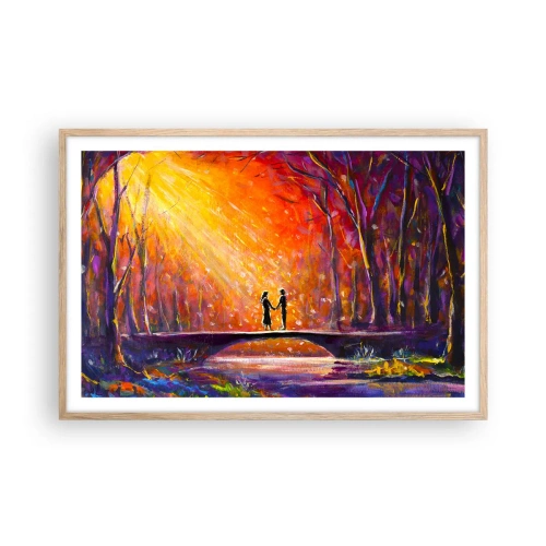 Poster in einem Rahmen aus heller Eiche - Der Himmel liebt sie auch - 91x61 cm