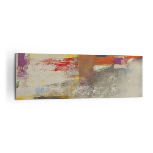 Bild auf Leinwand - Leinwandbild - Bunte Abstraktion mit geometrischen Formen - 160x50cm - Geometrie der Farben - Moderne Wanddekoration für Wohnzimmer und Schlafzimmer ARTTOR
