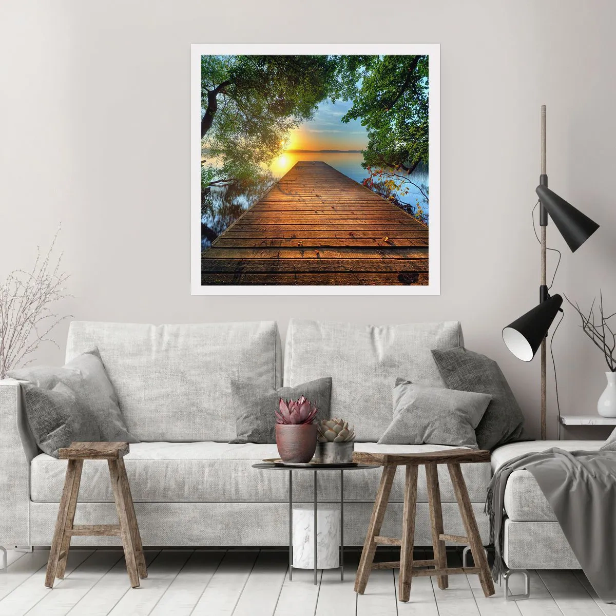 Poster - Nimm dir Zeit, setz dich hin - 60x60 cm