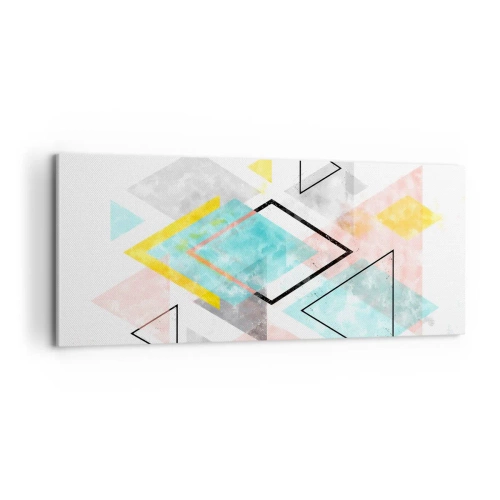 Bild auf Leinwand - Leinwandbild - Geometrisches Spiel - 100x40 cm