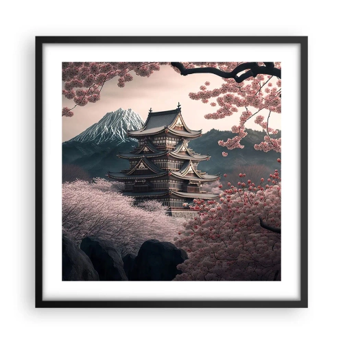 Poster in einem schwarzem Rahmen - Land der Kirschblüten - 50x50 cm