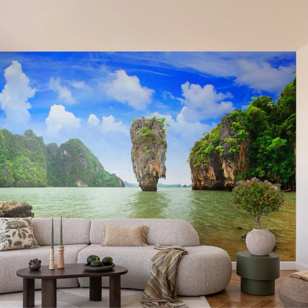 Selbstklebende Fototapete Deluxe Sticker - Felsige Wunder der Natur - Landschaft, Natur, Tropen - 100x70 cm