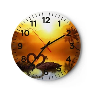 Wanduhr - Glasuhr - Alles passt zusammen - 30x30 cm