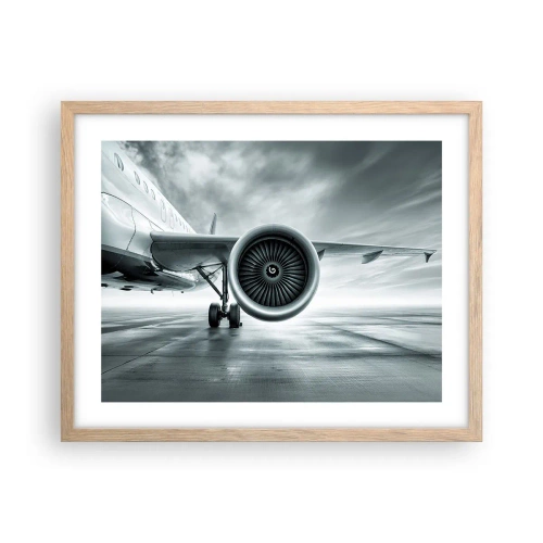 Poster in einem Rahmen aus heller Eiche - Die Macht ist da! - 50x40 cm