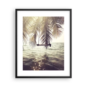 Poster in einem schwarzem Rahmen - Sie können nach Belieben in den Wolken schwingen - 40x50 cm