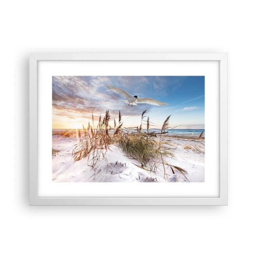Poster in einem weißen Rahmen - Wind vom Meer - 40x30 cm