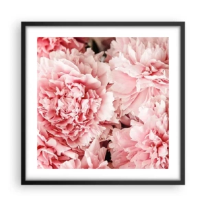 Poster in einem schwarzem Rahmen - Rosa Traum - 50x50 cm