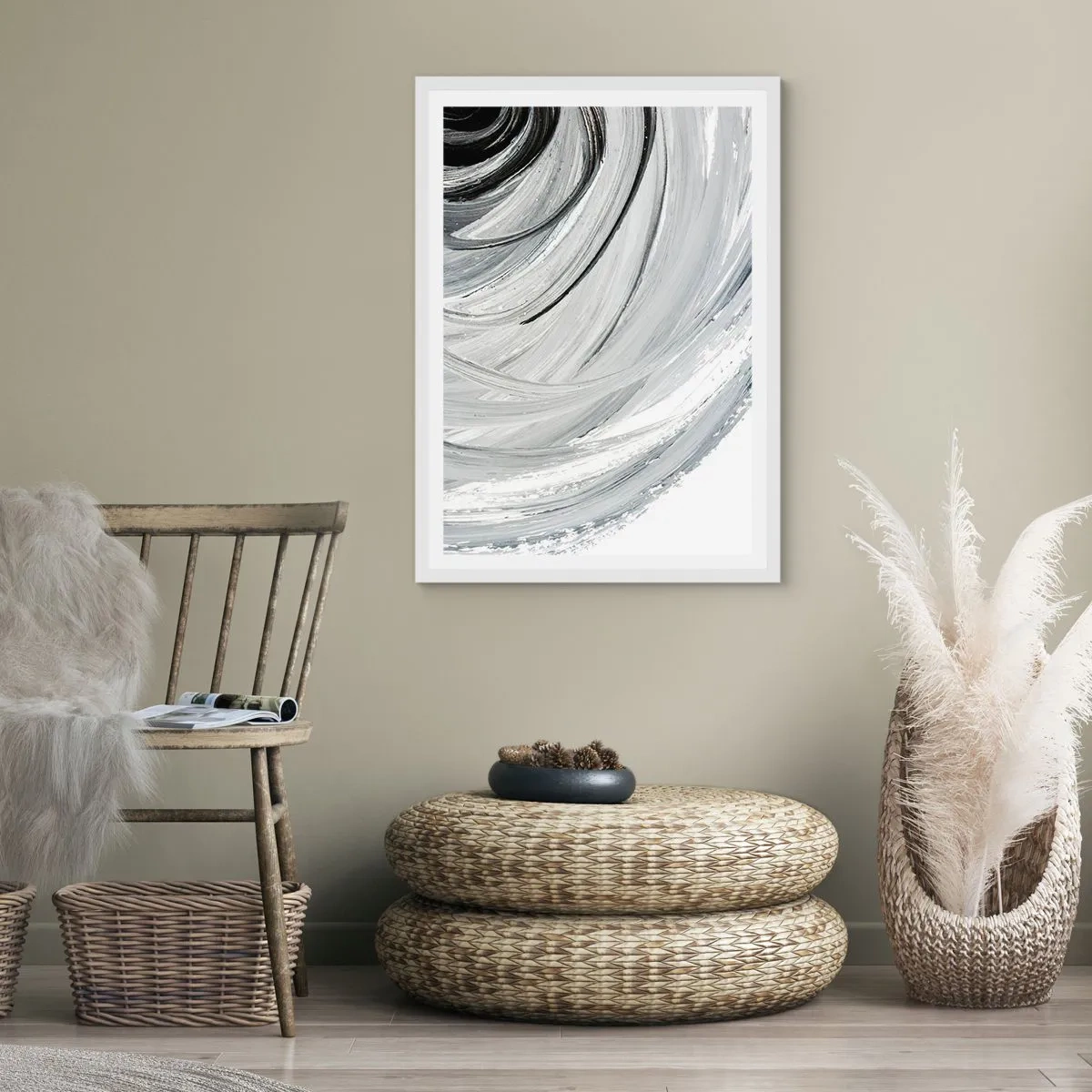 Poster in einem weißen Rahmen - Orbitale Komposition - 30x40 cm