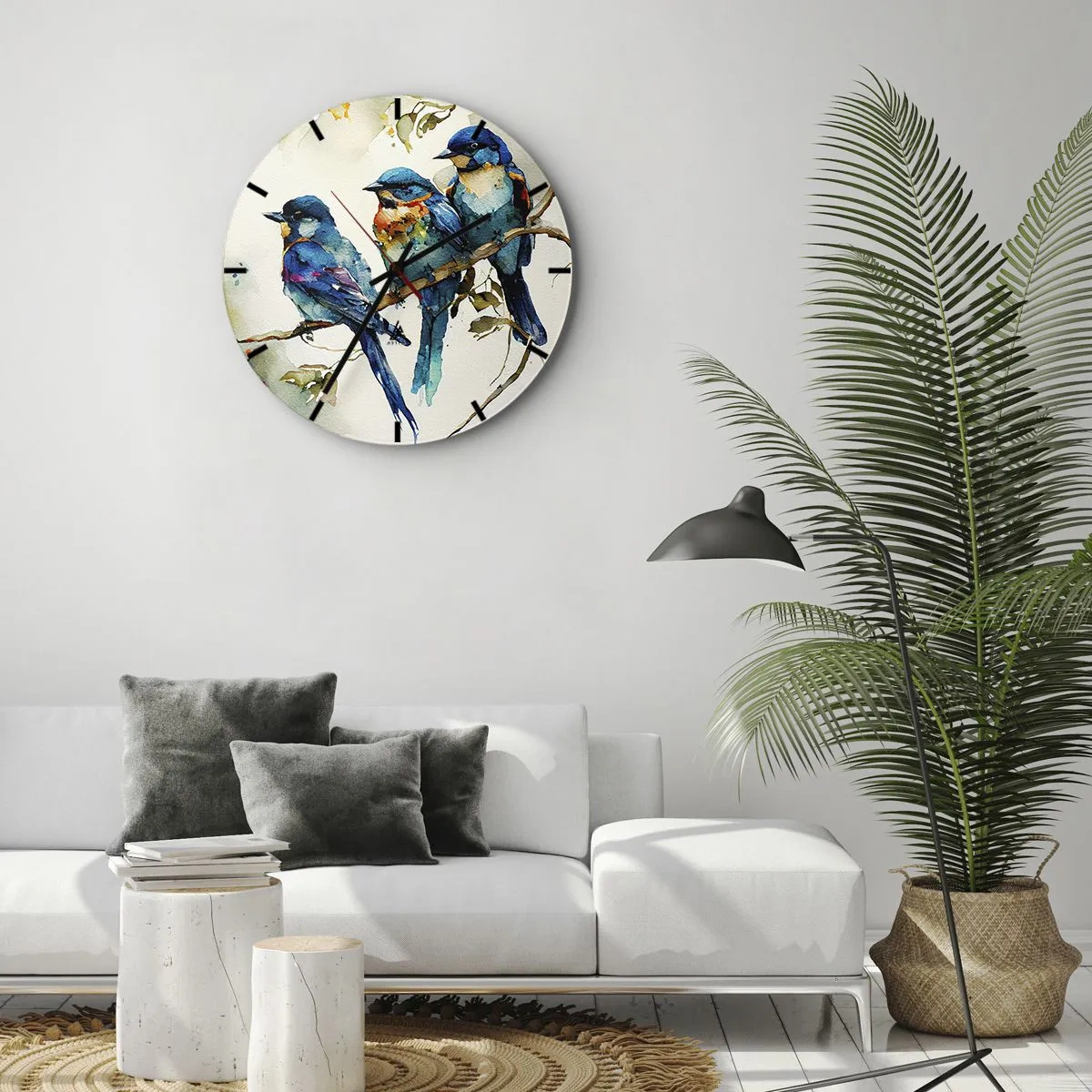 Wanduhr - Glasuhr - War er beleidigt? - 30x30 cm