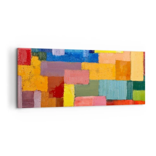 Bild auf Leinwand - Leinwandbild - Jeder ist anders, alle bunt - 100x40 cm