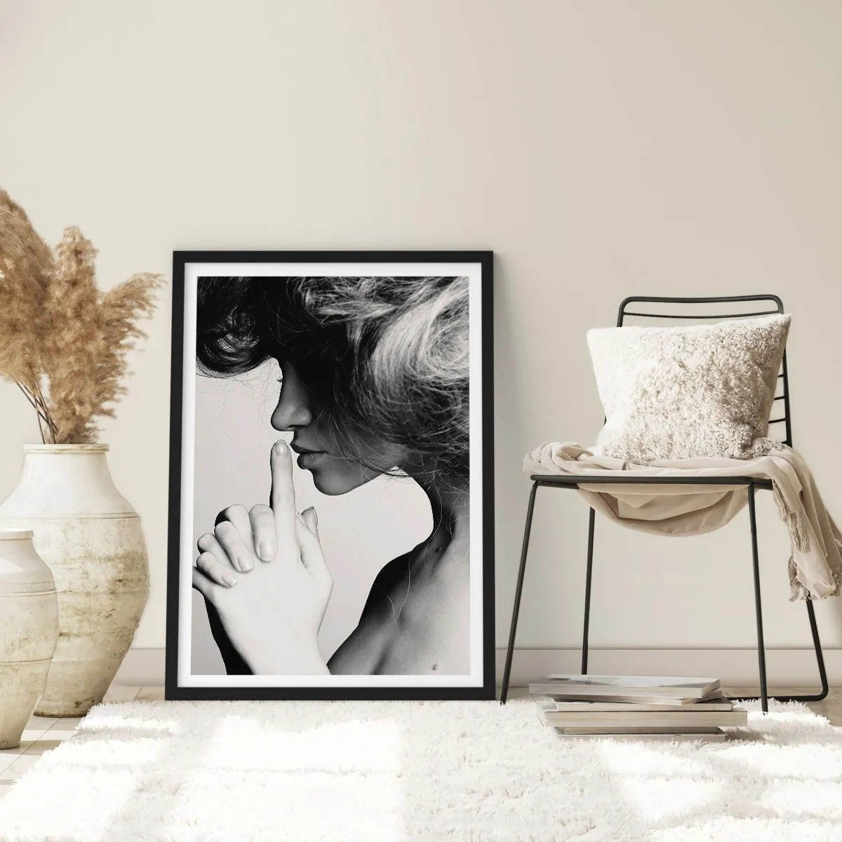 Poster in einem schwarzem Rahmen - Auf sich selbst hören - 70x100 cm