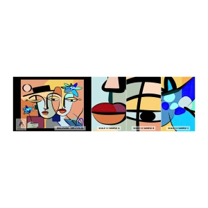 Fototapetenmuster Standard Eco - Picassos randez vous - Gesichter, Modern, Kubismus - 100x30 cm