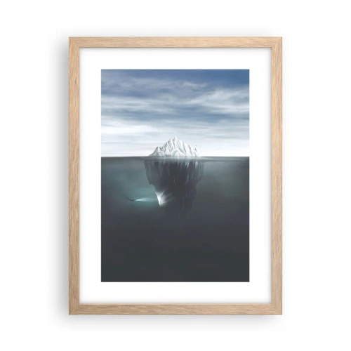 Poster in einem Rahmen aus heller Eiche - Unterwassergeheimnis - 30x40 cm