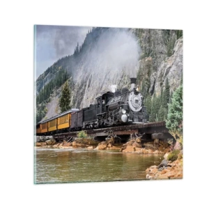 Glasbild - Bild auf glas - Wo willst du hin? Wohin? - 30x30 cm