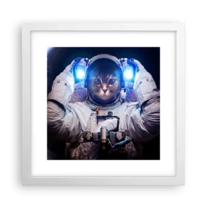 Poster in einem weißen Rahmen - Houston, du hast ein Problem - 30x30 cm