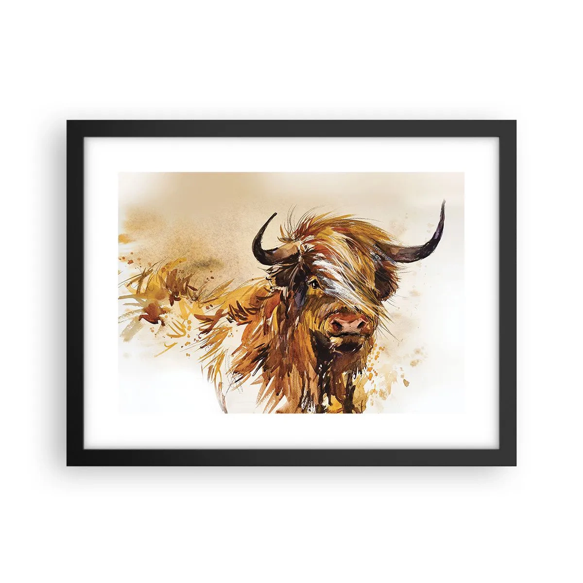 Poster in einem schwarzem Rahmen - Stolz des Jägers - 40x30 cm