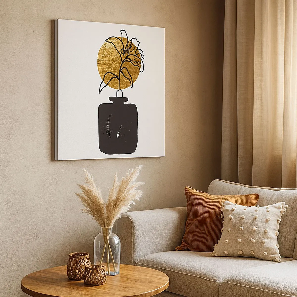 Bild auf Leinwand - Leinwandbild - Schönheit ist Gold wert - 30x30 cm