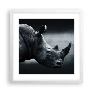 Poster in einem weißen Rahmen - Richtiges Profil - 40x40 cm