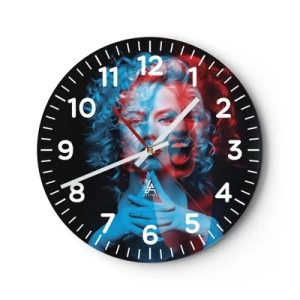 Wanduhr - Glasuhr - Alter Ego - 40x40 cm
