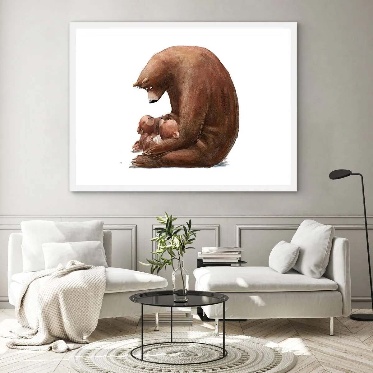 Poster in einem weißen Rahmen - Süße Träume, Kinder - 50x40 cm