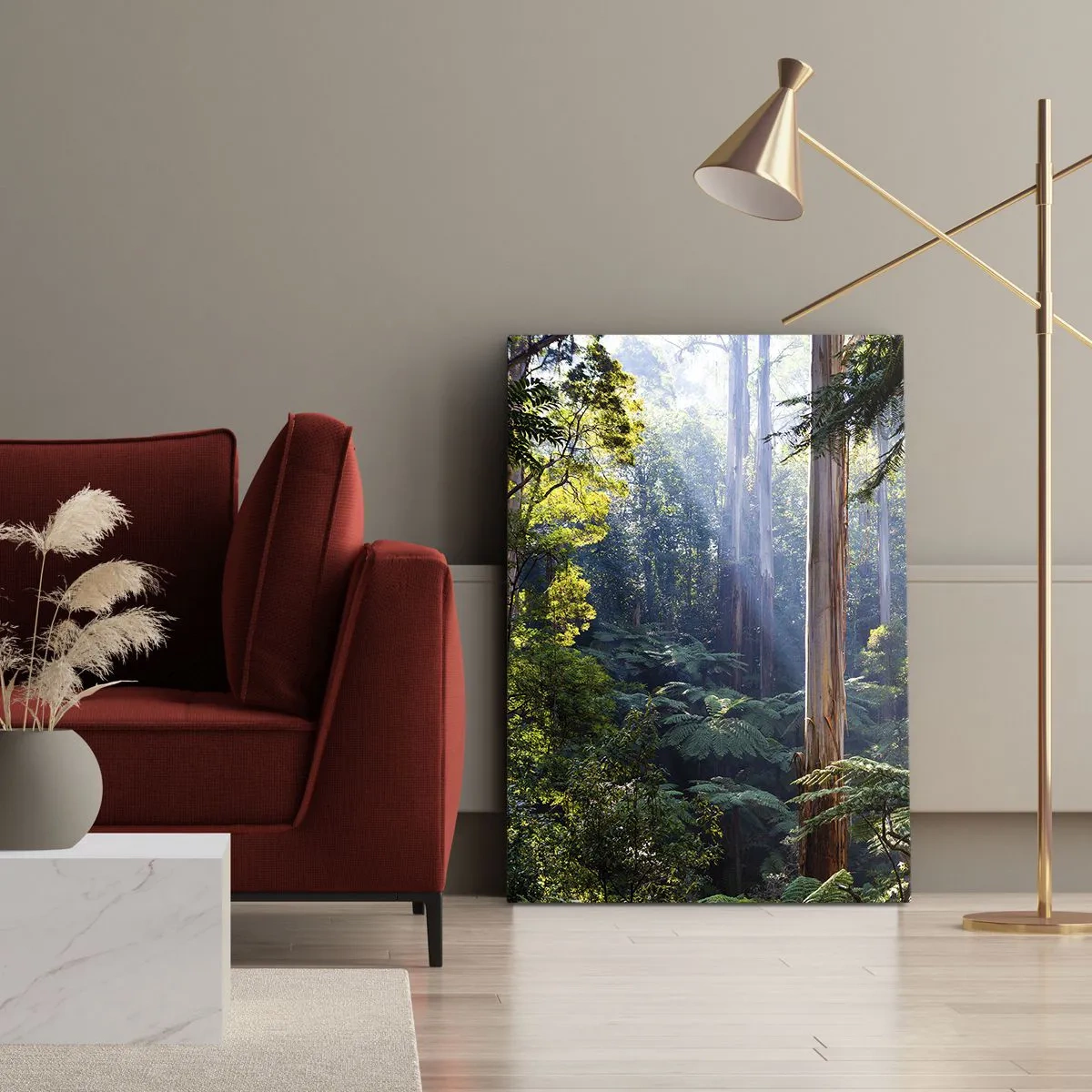 Bild auf Leinwand - Leinwandbild - Ein Waldmärchen - 45x80 cm