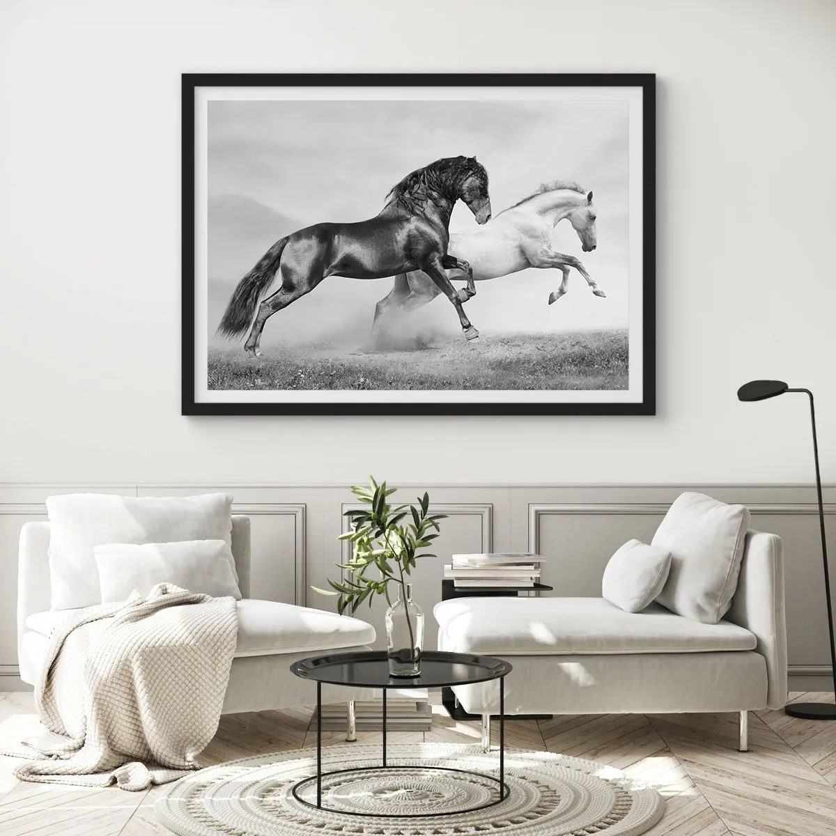 Poster in einem schwarzem Rahmen - Engel und Dämonen - 50x40 cm