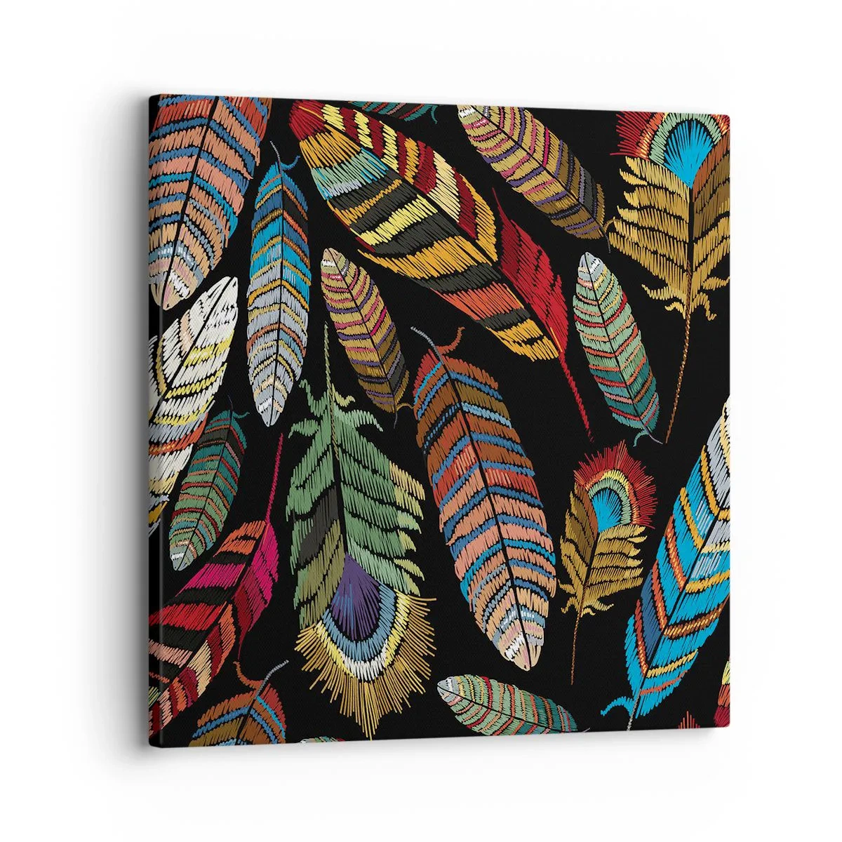 Bild auf Leinwand - Leinwandbild - Der Vogelkarneval - 30x30 cm