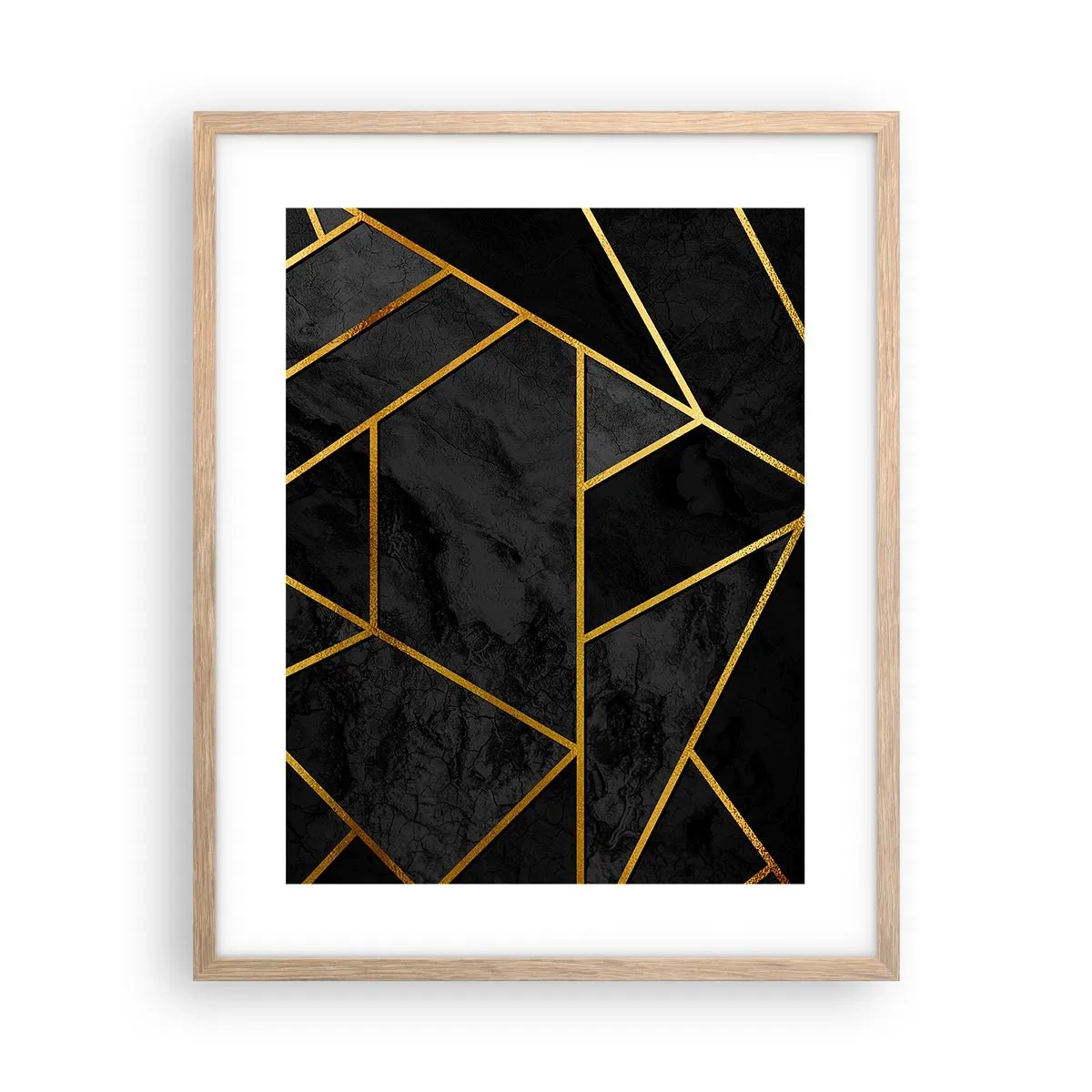 Poster in einem Rahmen aus heller Eiche - Dunkelheit und Glanz - 40x50 cm