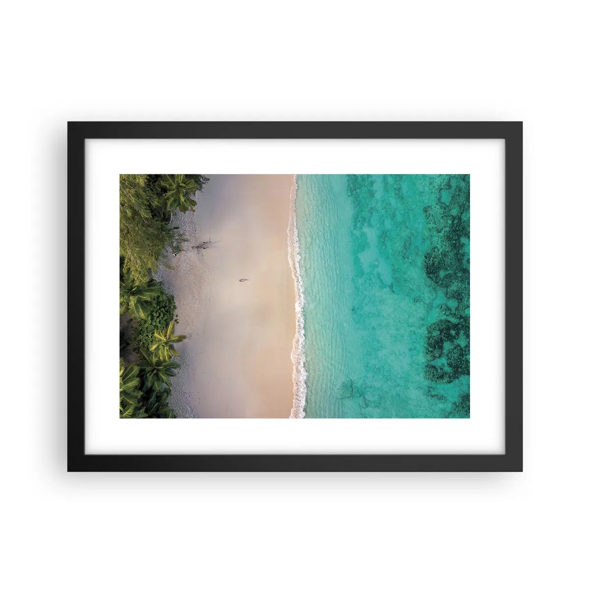 Poster in einem schwarzem Rahmen - Paradiesstrand - 40x30 cm