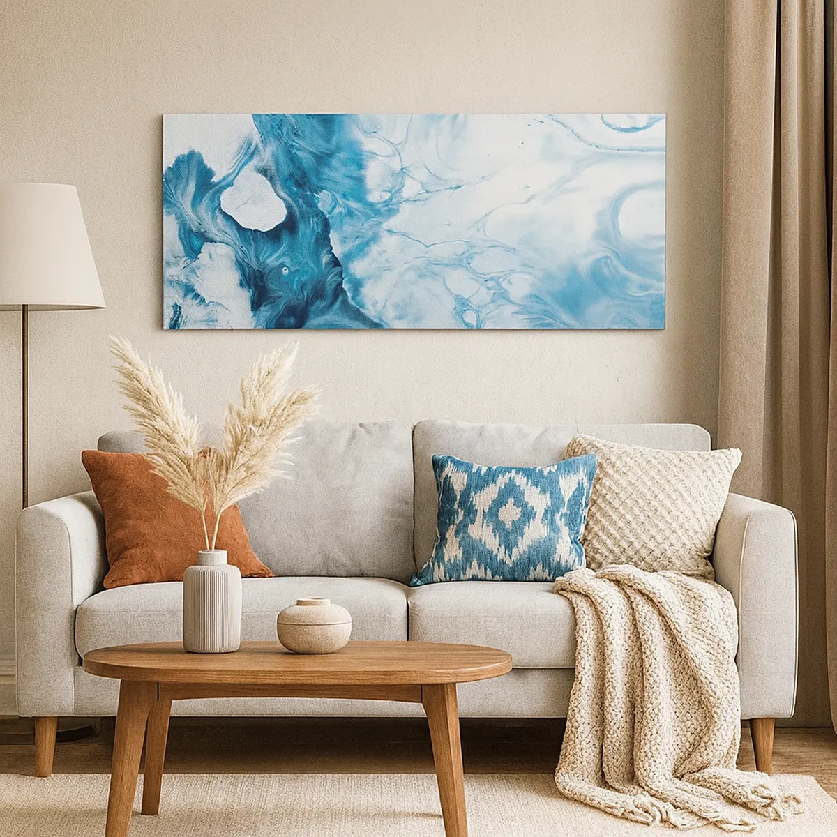 Bild auf Leinwand - Leinwandbild - Blaues Konzert - 30x30 cm