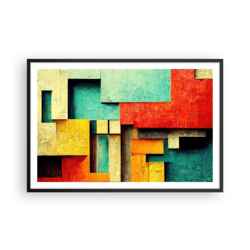 Poster in einem schwarzem Rahmen - Festival der rechten Winkel - 91x61 cm