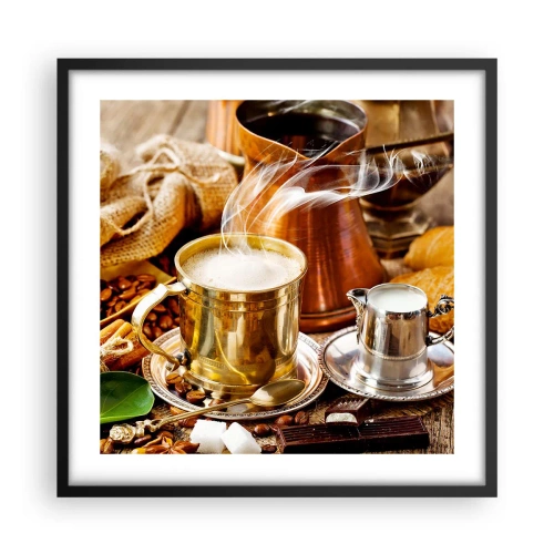 Poster in einem schwarzem Rahmen - Schönen Tag noch! - 50x50 cm